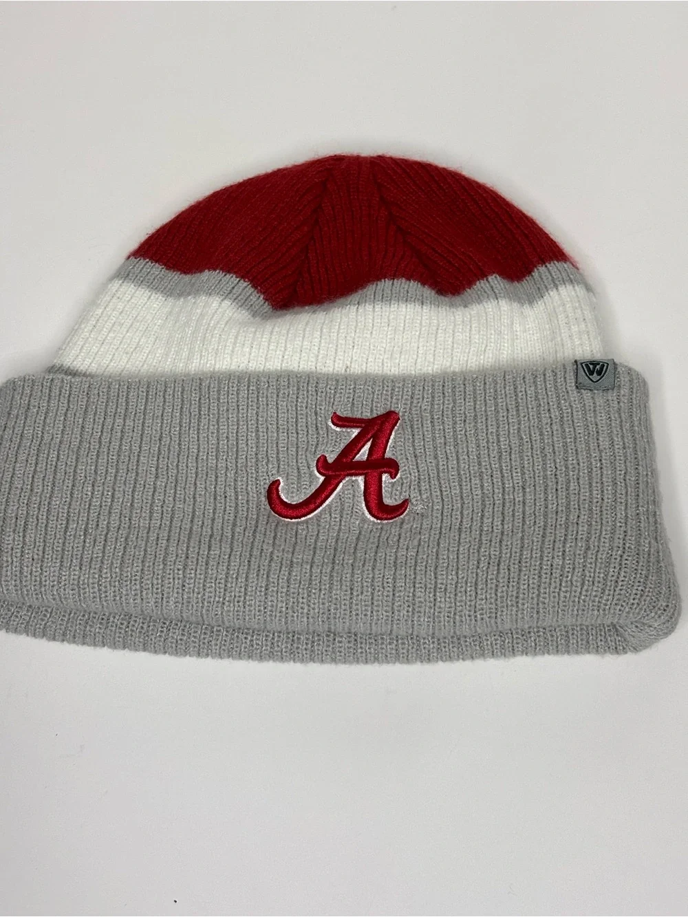 Top of the World Alabama Crimson Tide Red White Gray Cuffed Beanie